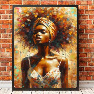Black woman Poster, Black Art Print, Black girl wall art, Black girl Poster, Black woman wall art, African woman art, Melanin Art, Afro Art