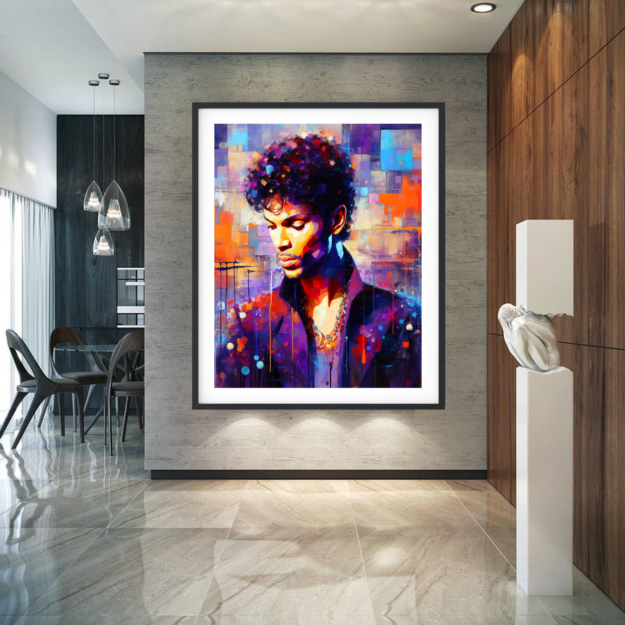 Prince Poster Purple Rain the Prince of Funk Modern Pop Art Music ...