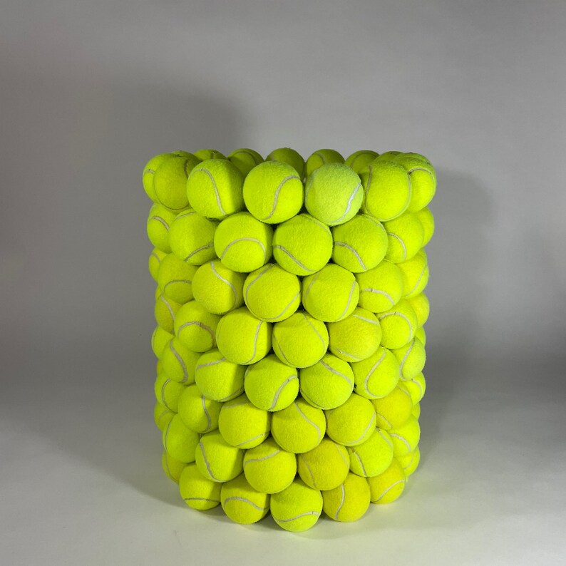 Pryzwansky Design Tennis Ball Table One of a Kind Side Table, Upcycled