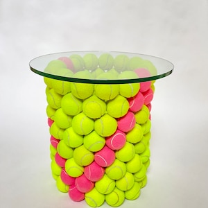 Pink Peak Table | Limited Edition Sculptural Tennis Ball Furniture | Modern Design Object | Statement Side Table | Elevation Series
