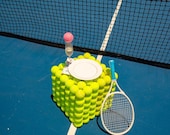 Cube Stool | Modern Sculptural Tennis Ball Seating | Limited Edition Art Furniture | Minimal Design Object