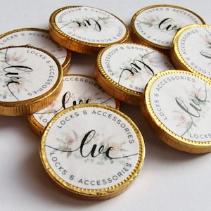 Personalised Brand/Logo MILK or WHITE Chocolate Coins