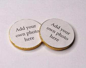 Upload Your Own Photo And/Or Text Chocolate Coins Valentines/Mother's Day/Birthday Party/Birthday Gift/Wedding/Logos