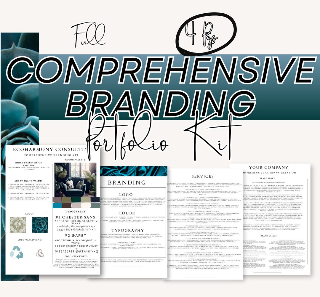 Comprehensive Full Branding Portfolio Kit for New Businesses