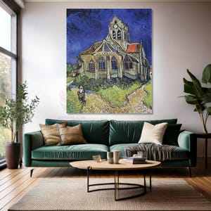 Leinwand Wand Kunst Dekor Gemälde Vincent Van Gogh Die Kirche Bei Auvers Malerei Leinwand Wand Kunst Wohnkultur Impressionismus Kunst Berühmte Gemälde