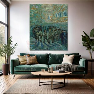 Canvas Wall Art Decor Painting Vincent Van Gogh The Prison Courtyard 1890 Painting Canvas Wall Art Home Decor Impressionism Art