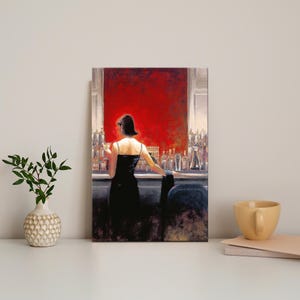 Brent Lynch Cigar Bar Evening Lounge Famous Painting Wall Art Decor Canvas Living Room Bedroom Decor Housewarming Christmas Gift