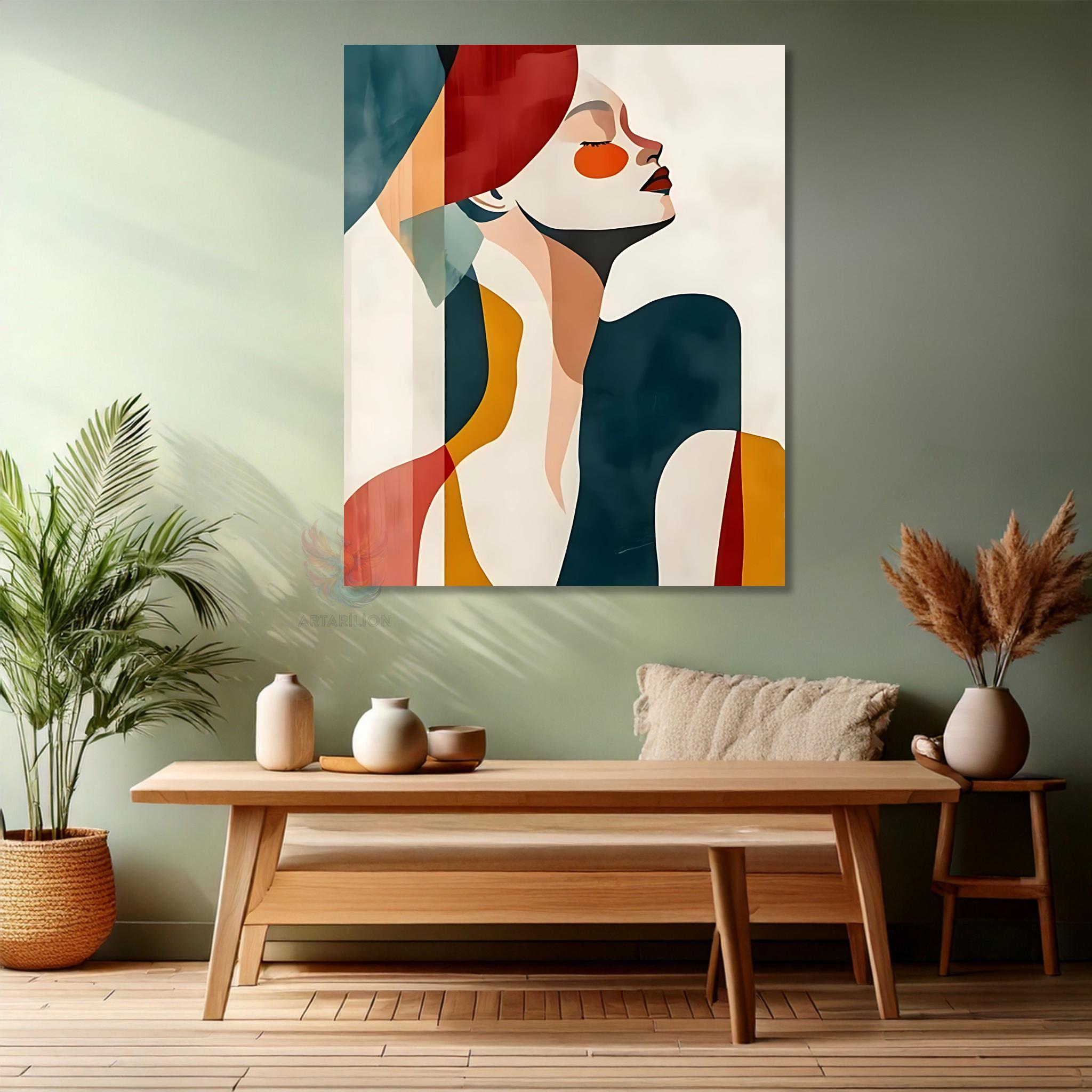Canvas Wall Decor Painting Abstract Design Women Figure Canvas Wall Art ...