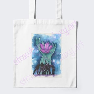 BTS Fake Love inspired tote bag, bts, bts fan art, watercolor, art tote bag, gift, kpop, tote bag, bts army