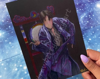 Jhope IDOL, Jung Hoseok, fanart de BTS, impresión con lápiz de color, Kpop, regalo, arte, ARMY, arte de pared de BTS, decoración de pared