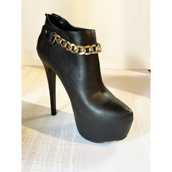 Vintage Shoes Vintage Accessories Platform Shoes Women s Platform Boots Anklet Boots Steve Madden Black Etsy