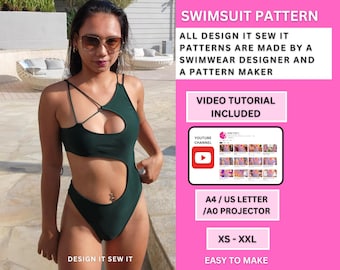 Swimsuit Pattern | Bikini Pattern | Swimwear Sewing Pattern | Rave Pattern | PDF Pattern