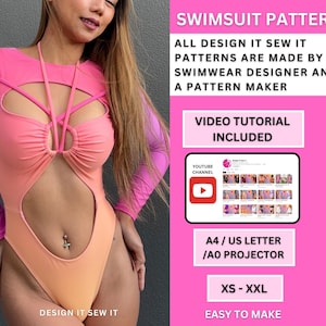 Swimsuit Pattern | Bikini Pattern | Swimwear Sewing Pattern | Rave Pattern | PDF Pattern