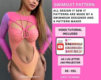 Swimsuit Pattern | Bikini Pattern | Swimwear Sewing Pattern | Rave Pattern | PDF Pattern