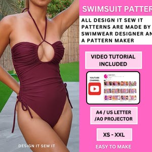 Cut Out Swimsuit Pattern | Bikini Pattern | Swimwear Sewing Pattern | Rave Pattern | PDF Pattern