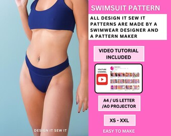 Swimsuit Pattern | Bikini Pattern | Swimwear Sewing Pattern | Rave Pattern | PDF Pattern