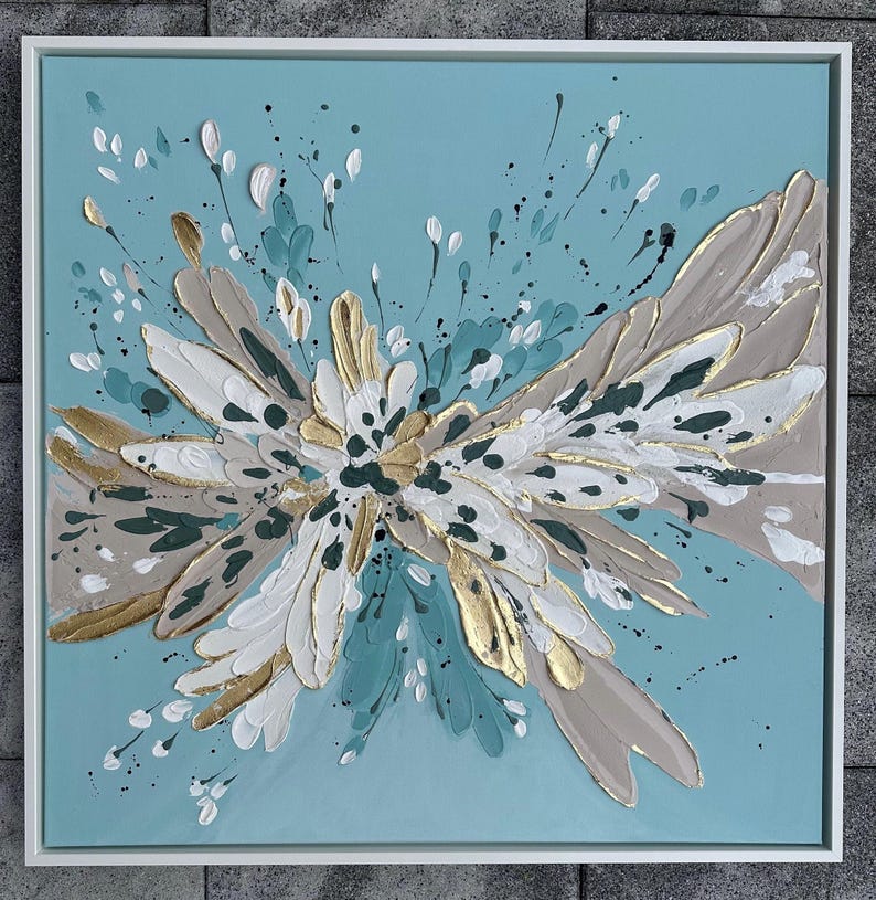 Strukturbild 3D Gemälde Abstrakte Kunst Art XL Leinwand Acryl Malerei Wandbild Original Kunstwerk Design Elena’s ARTelier gold beige afbeelding 2