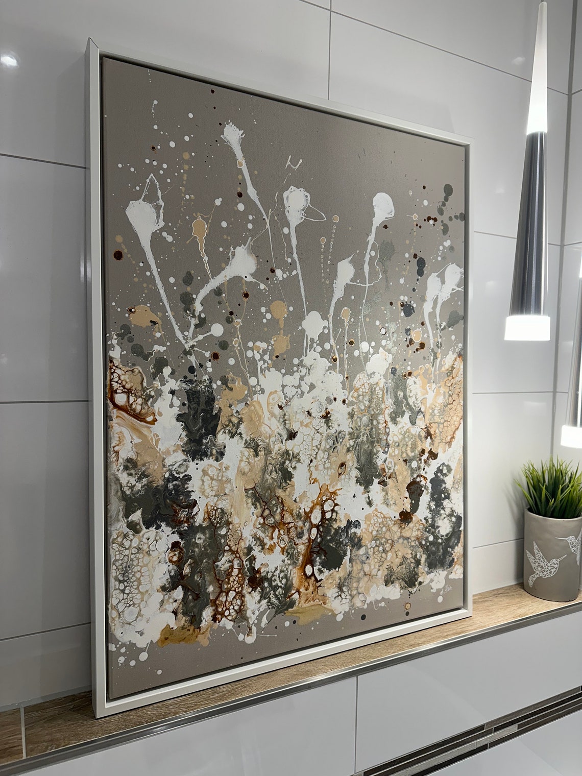 Acryl Bild Abstrakt Kunstwerk auf Leinwand moderne Kunst Gemälde ...