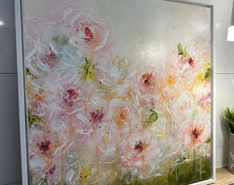 Acryl Bild Abstrakte Kunst Leinwand Gemälde Malerei Kunstwerk Blumen Design Elena’s ARTelier