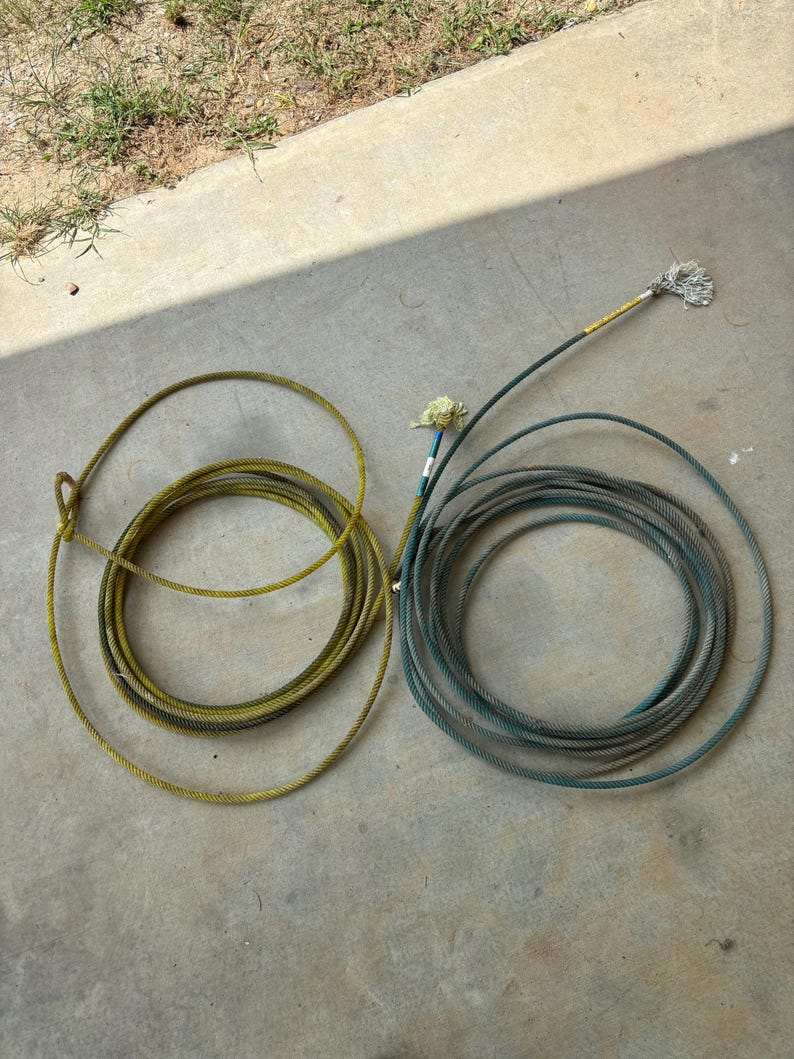 Used Lariat Ropes Used Lariat Ropes (team Roping Heel Ropes) - Etsy