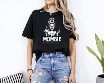 Mombie T-Shirt | Funny Coffee Lover Mom Tee
