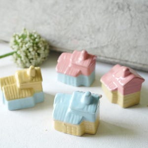 Ceramic Miniature cottage, Tiny House Ceramic Collectible- Garden Miniature - miniature house  - house miniature , girl gift