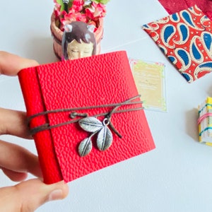 Miniature Watercolor Journal -7x6 cm, pocket diary, art book, handmade art journal , tiny art journal, artist gift