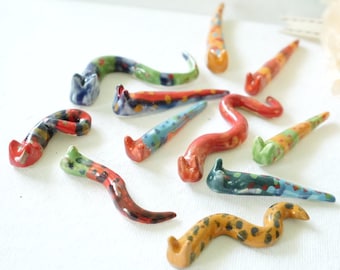 Colorful Ceramic Garden Slugs - Ceramic snails for garden , Colorful Decorative Set of 5