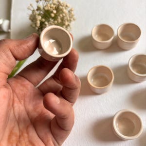 Empty Ceramic Paint pans -  empty Round paint pans , round Ceramic empty watercolor pans , Paint pans, artist supplies , ink pots
