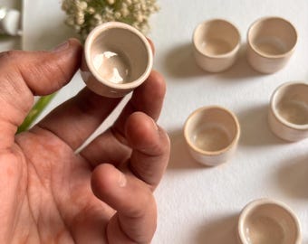 Empty Ceramic Paint pans -  empty Round paint pans , round Ceramic empty watercolor pans , Paint pans, artist supplies , ink pots