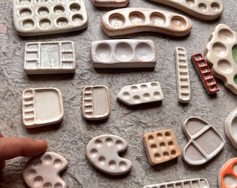 Mystery Miniature Ceramic Palette Set, Artist Gift
