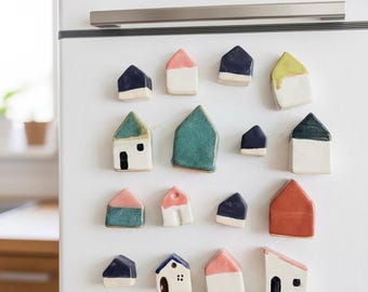 Ceramic House Fridge Magnet: Pack of 3 mystery ceramic magnet for fridge, mom gifts, Mystery Kitchen Decor