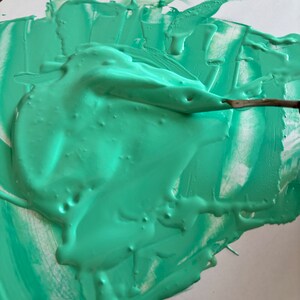 Sapphire- green Handmade Watercolor-Handmade Paint Half Pan- Green Handmade paint - Natural pigment watercolour - Gift for Artist