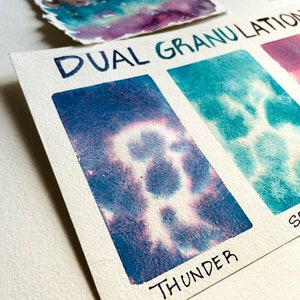4 Granulating watercolor Handmade Watercolors Paint - Artists gift - Handmade Paints - Granular Paints - Granulate Watercolor