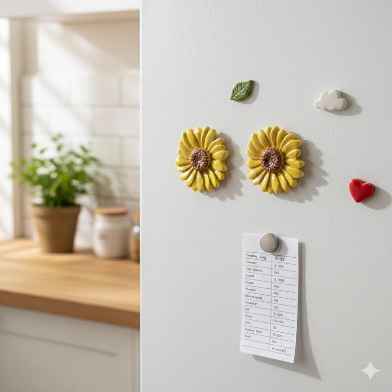 Buy Ceramic Sunflower Fridge Magnet - Pack of 1 ( Approx 5-6 Cm) Online ...