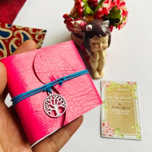 Travel Watercolor Journal -7x6 cm -Pocket sketchbook - leather diary, Mini Handmade Watercolor Sketchbook -Tiny sketchbook- gifts for artist