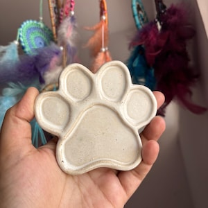 Paw ceramic palette, dog toe beans palette , artist gift by Mytinyjournal