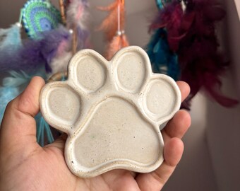 Paw ceramic palette, dog toe beans palette , artist gift by Mytinyjournal