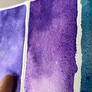 Granulating watercolor- Basil - purple blue Granulating paint , Granulating  Handmade Watercolors, Granulation Paint, Natural earth pigment