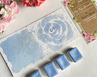 Frozen- Handmade Watercolor- Creamy Handmade Paint Half Pan- Light Blue Handmade paint palette