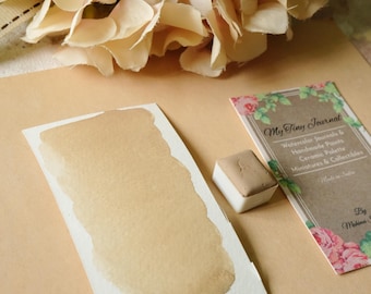 Mocha - pastel brownTone Handmade Watercolor- Handmade Paint Half Pan- Light brown coffee Handmade paint