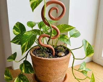 Terracotta Plant stakes, Ceramic Plant support stake, Creeper stake