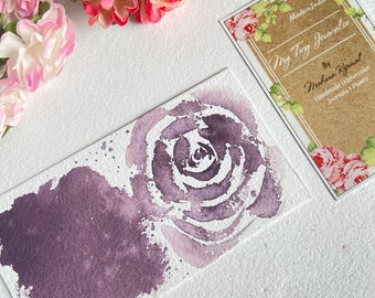 The Last Rose: Muted Purple Handmade Watercolor Paint Half Pan
