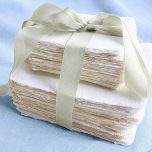 Handmade Deckle Edge Cotton Paper, 6x4 inch, 20 Sheets