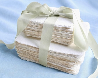 Handmade Deckle Edge Cotton Paper, 6x4 inch, 20 Sheets