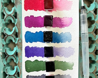 Handmade Pop Watercolor Set – 6 Vibrant Pigment Shades