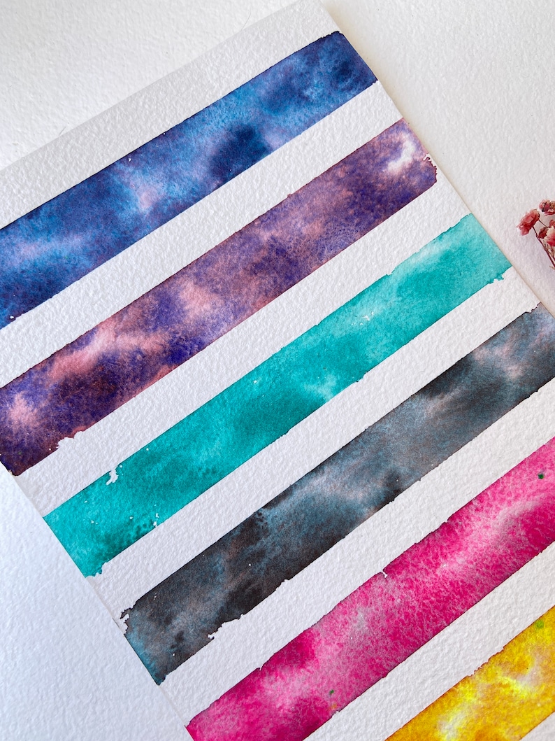 Granulating earth pigment set watercolors