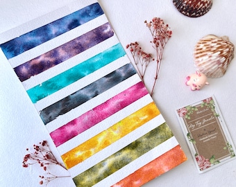 Granulating watercolors Set of 8 - "BONANZA"-  Handmade granulating aquarelle - Artists gift - Handmade Paints - Granulating Paints gift set
