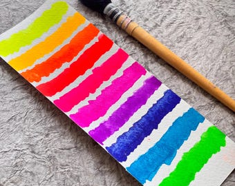 Handmade Neon Watercolor Paint Set – 10 Vibrant Colors