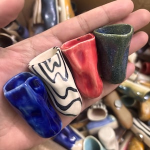 Cute mystery assorted wobbly Ceramic pot fridge magnet , mystery ceramic fridge magnet budvase, 5-6 cm, kitchen gift image 7
